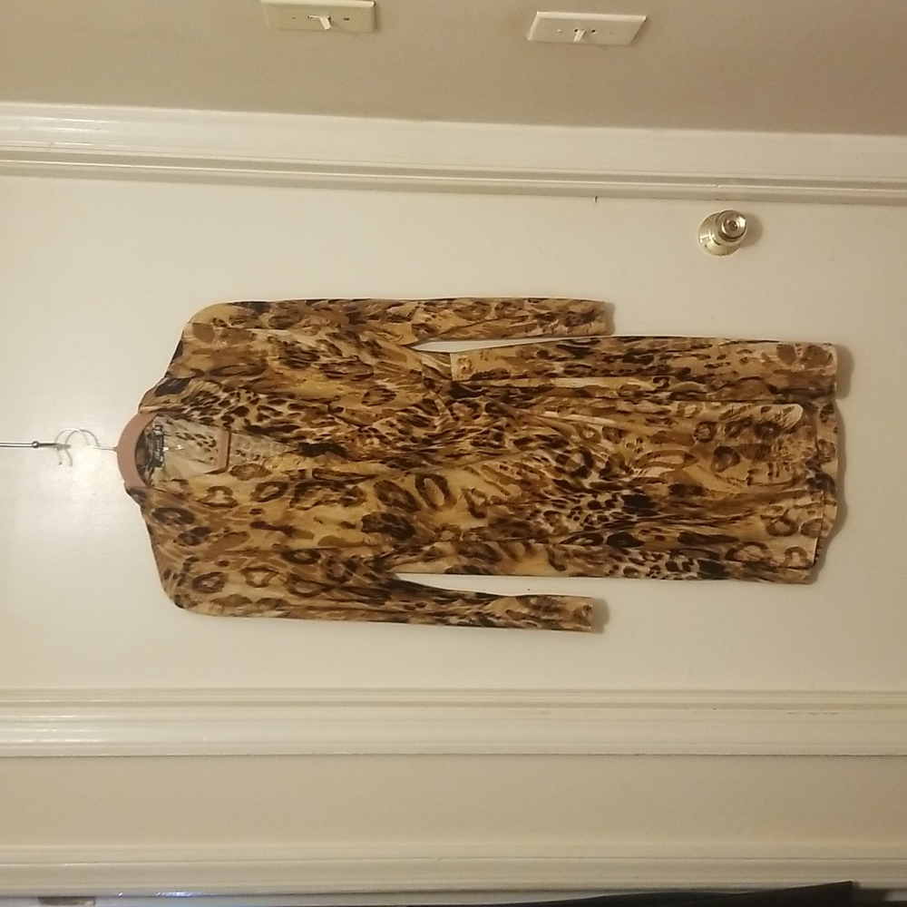 Animal print wrap dress